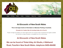 Tablet Screenshot of encaustic.com.au